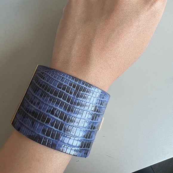 Celine Blue Snakeskin Bracelet - Picture 3 of 10